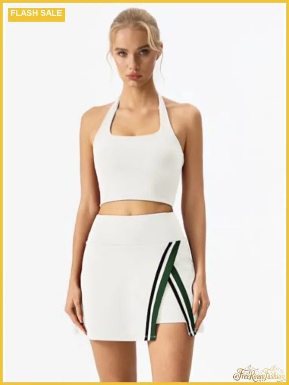 High Waisted Tennis Skort with Shorts, Pockets